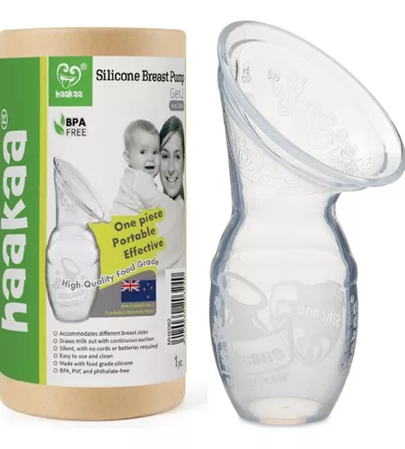 Extractor de Leche Materna Manual de Silicona 4 oz Und HAAKAA