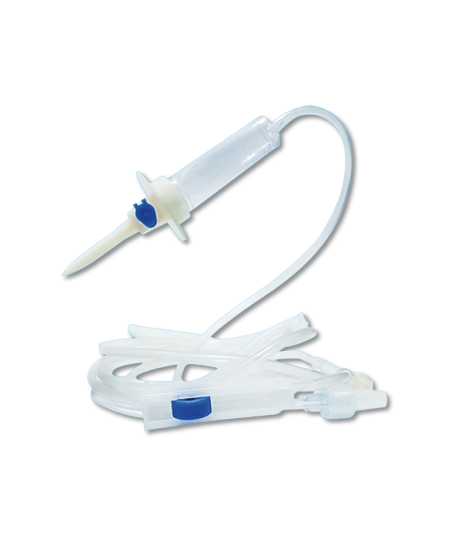 Set de Infusion Macrogotero con Punto de Inyeccion 20 gotas por ml Und  VALEMEDIC