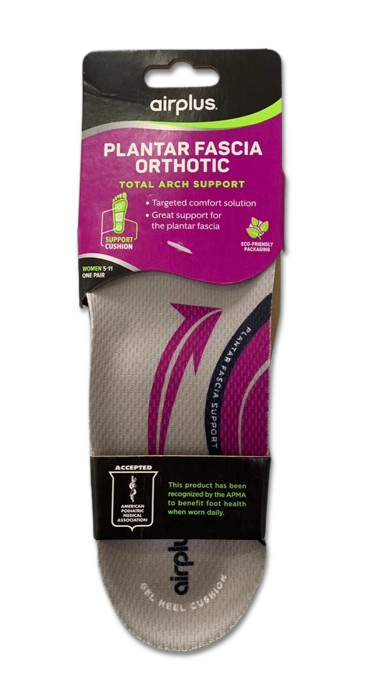 Plantilla Ortopédica de Plantar Fascia para Soporte de Arco Mujer 5/11 Und AIRPLUS