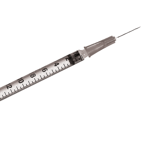 Jeringa 1mL/cc Luer Slip Con Aguja 27Gx1/2" Und GROSSMED