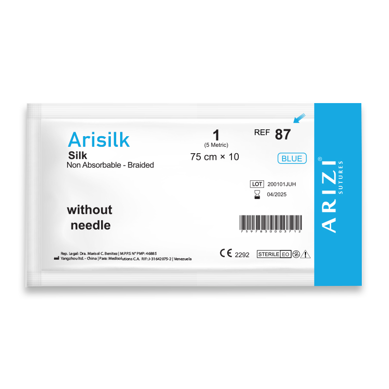 Sutura Arisilk 87: Seda 1 - 10x75 cm Sin Aguja Und ARIZI No Absorbible