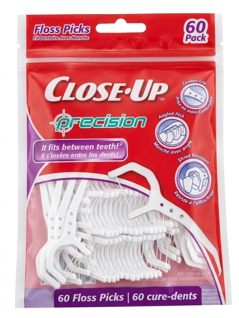 Hilo Dental con Mango Paquete de 60 CLOSE-UP Precision