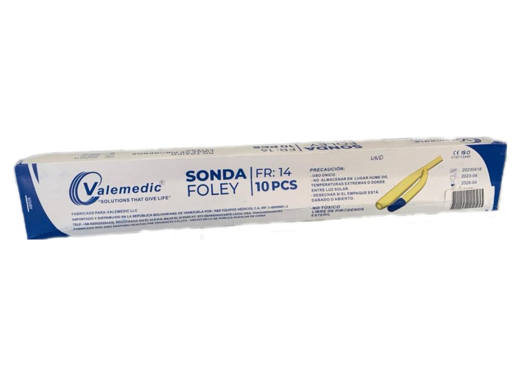 Sonda Foley Caja x 10 Unds VALEMEDIC