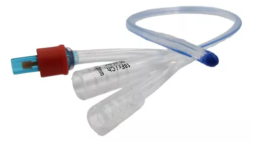 Sonda de Catéter Foley de Silicona Estéril De Tres Vías Und ECOMED