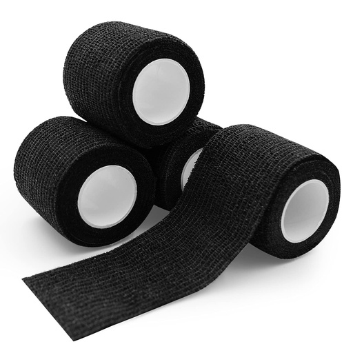 [VEN-ELA-GEN-BASE3] Venda Elastica Color Negro, Autoadhesiva y Desechable Und