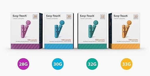 Lancetas Extraibles Caja x 100 EASY TOUCH 