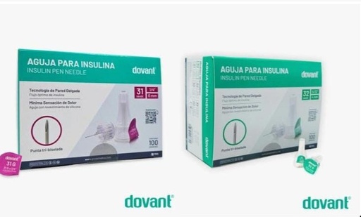 Aguja para Insulina Estandar Caja x 100 DOVANT