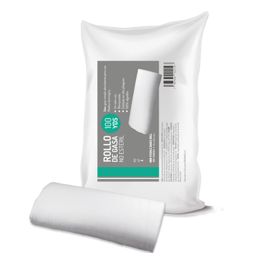 [ROLL-GAS-GRO-BASE1] Rollo de Gasa Absorbente 100 Yardas Und GROSSMED No Estéril 