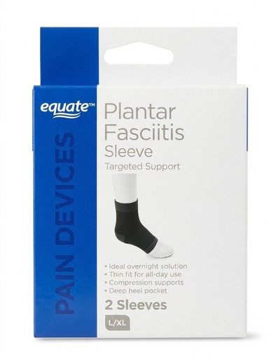 [MAN-FAS-EQU-MF5496] Manga para Fascitis Plantar S/M y L/XL Caja de 2 EQUATE Soporte Focalizado