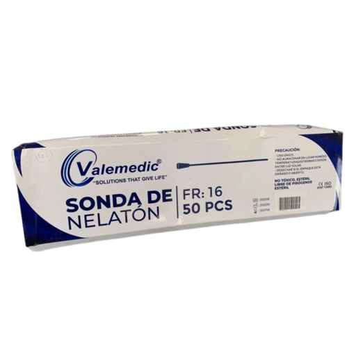 [SON-NEL-VAL-KIT3] Sonda de Nelaton Fr 16 Caja x 50 Unds VALEMEDIC