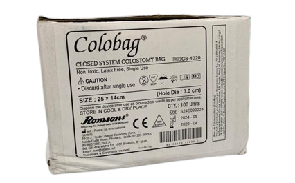 [BOL-COL-ROM-KIT] Bolsa de Colostomia 3cm ColoBag Caja x 100 Unds ROMSONS