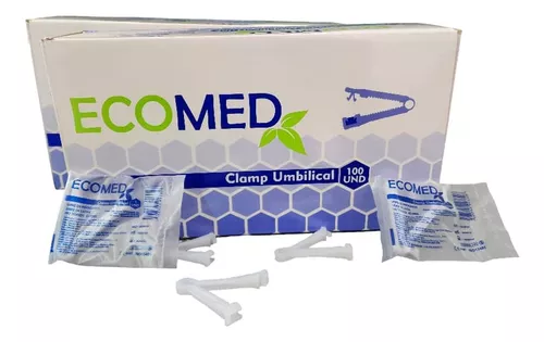 [CLA-UMB-ECO-KIT1] Clamp Umbilical Caja x 100 Unds ECOMED Esteril