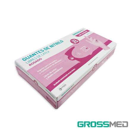 Guantes de Nitrilo Caja x 100 Unds GROSSMED Sin Polvo