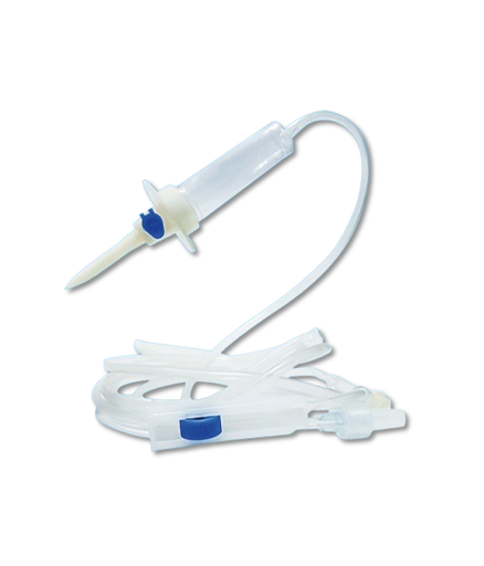 [SET-INF-VAL-BASE] Set de Infusion Macrogotero con Punto de Inyeccion 20 gotas por ml Und  VALEMEDIC