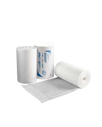 [ROL-GAS-VAL-BASE1] Rollo de Gasa absorbente 36" x 100 yds Und VALEMEDIC 2 pliegues No Esteril