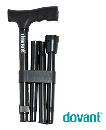 [BAS-ALU-DOV-BASE1] Bastón de Aluminio Plegable Und DOVANT Ergonomico de 1 Punto