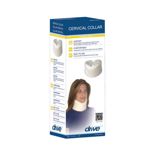 [COL-CER-DRI-BASE1] Collarín Cervical Suave Ajustable Und DRIVE MEDICAL Blanco