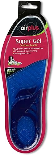 [PLA-ALM-AIR-BASE] Plantilla con Almohadon de Gel Mujer 5/11 Ajuste a Medida Und AIRPLUS