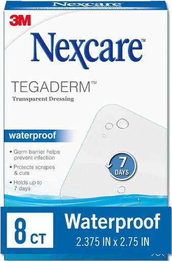 [APO-TRA-3M-KIT] Apósito Transparente Impermeable Vendajes de Grado Hospitalario 6cm x 7cm Caja x 8 Unds NEXCARE 3M
