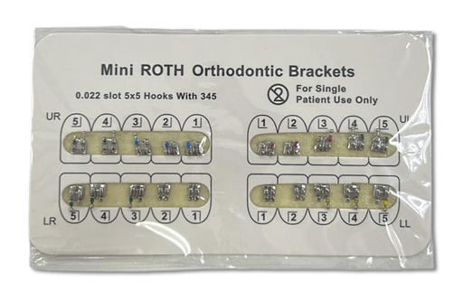 [BRA-MIN-GEN-BASE] Brackets Mini Roth 0.022 WH 345
