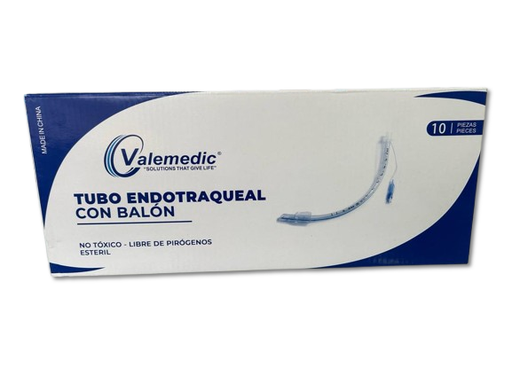 Tubo Endotraqueal con Balon Caja x 10 Unds VALEMEDIC